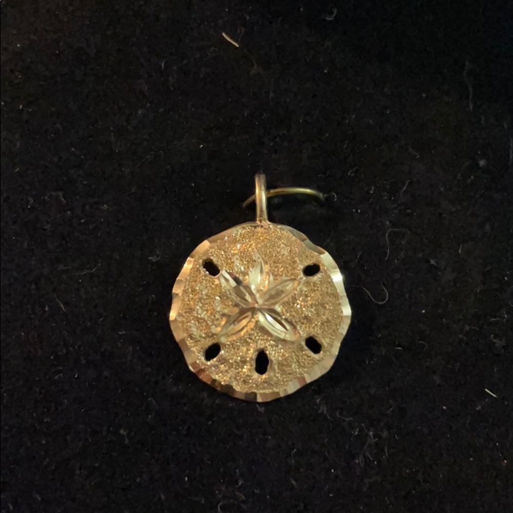 14 karat gold Sandollar pendant